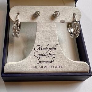 NWOT Sofia James Silver Plated Earring Set